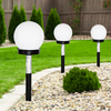 Eko-Light Lampka ogrodowa solarna kulka EKO0595 CZARNY / BIAŁY
