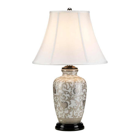 Lampa stołowa Elstead Lighting Silverthistle biały/srebrny SILVERTHISTLE-TL