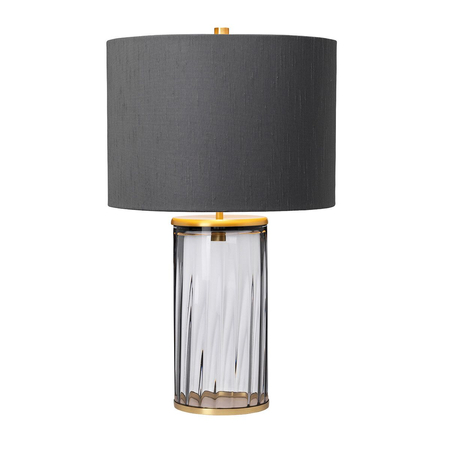 Lampa stołowa Reno - 1 źródło światła - Postarzany mosiądz Quintiesse QN-RENO-SMOKE-AB
