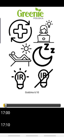 Regeneracyjna, antydepresyjna lampa LED Greenie Senses z generatorem fal dalekiej podczerwieni, 10 trybów pracy