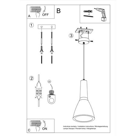 Sollux Lighting Lampa wisząca EMPOLI SL.0280