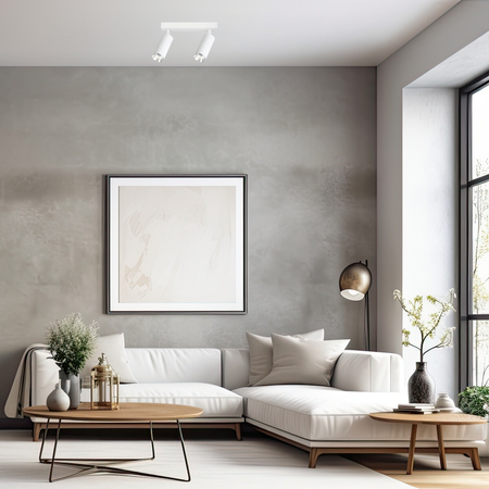 Milagro Oprawa Mica Spot Biały + Chrom 2xGU10 ML2097 BIAŁY