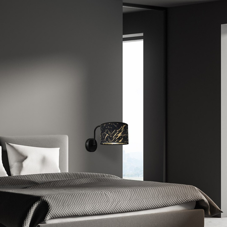 Milagro Kinkiet SENSO Black/Gold 1xE27 MLP7290 CZARNY / ZŁOTY