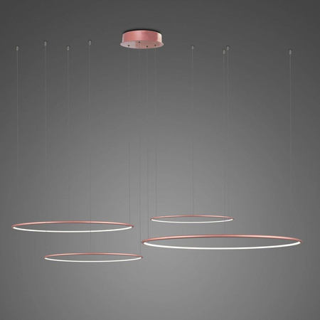 Lampa wisząca Ledowe Okręgi No.4 100cm 4k różowo złota Dali