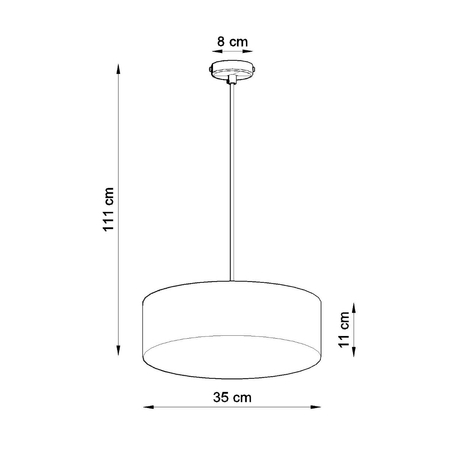 Sollux Lighting Lampa wisząca ARENA 35 czarna SL.0115