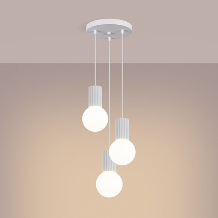 Sollux Lighting Lampa wisząca HALO 3P biała SL.1710