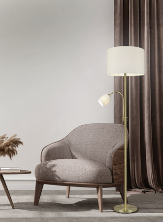 Lampa podłogowa Trio 403900208 złoty