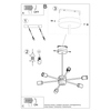 Sollux Lighting Żyrandol LANGO 6 czarny SL.1023