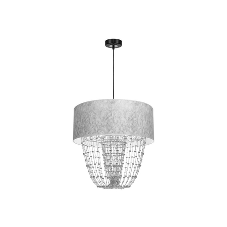 Milagro Lampa wisząca ALMERIA SILVER/BLACK 1xE27 MLP6437 Srebro / Czerń