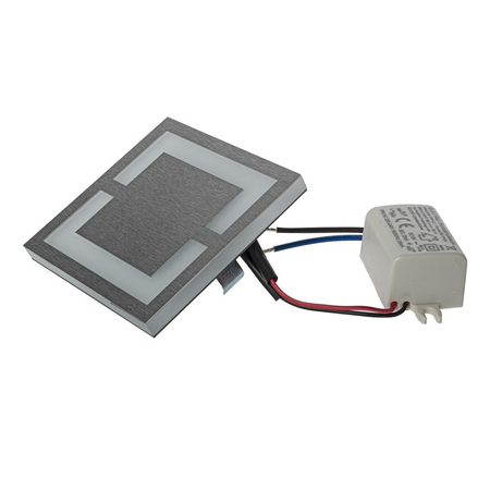 Eko-Light Oprawa schodowa QUADRO Barwa Zimna 6500K EKS0965 BIAŁY / SREBRNY