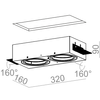 Lampa AQForm Squares 111 x 2 Trimless Wpuszczany Biały Struktura