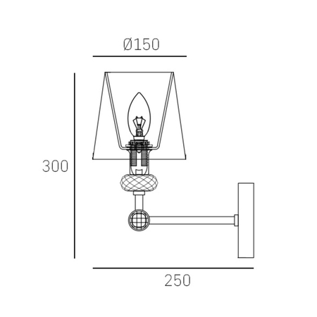 Cosmo Light Kinkiet DOHA W01292NI-WH