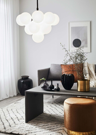 Lampa wisząca Markslöjd MERLOT 107911 biały/czarny