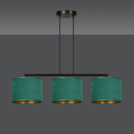 Lampa wisząca HILDE 3 BL GREEN Emibig 1051/3 zielony