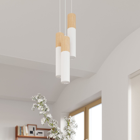 Sollux Lighting Lampa wisząca PABLO 3P biała SL.1013