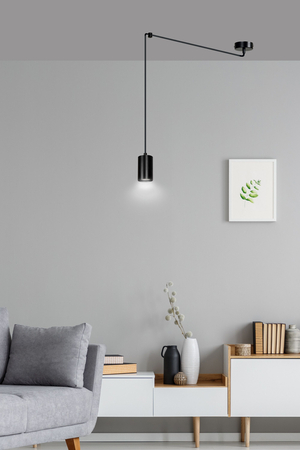 Lampa wisząca TRAKER 1 BL/BLACK Emibig 524/1 czarny