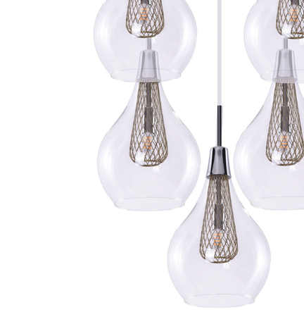 Lampa wisząca ELEKTRA 5 Azzardo AZ1690 miedziany