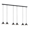 Lampa wisząca ELIT 6 Emibig 1330/6 czarny/złoty