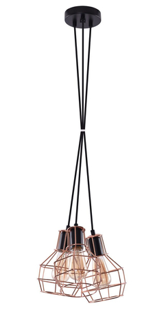 Lampa wisząca CARRON 3 COPPER Azzardo AZ1660 miedziany