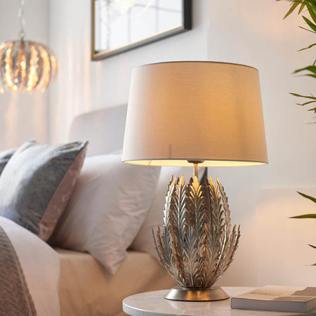 Lampa stołowa Endon Lighting Delphine 98046 srebrny