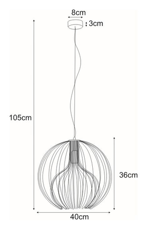 Lampa wisząca TORI Kaja K-3405 BIAŁY 