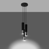 Sollux Lighting Lampa wisząca LOOPEZ 3P czarny/chrom SL.0943