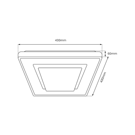 Milagro Plafon CAMERON 38W LED ML7938 CHROM