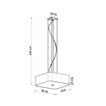 Sollux Lighting Żyrandol LOKKO 45 czarny SL.0774
