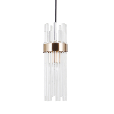 Lampa wisząca Italux Taraso PND-40760-3-BK-HBR Czarny mat, złoty