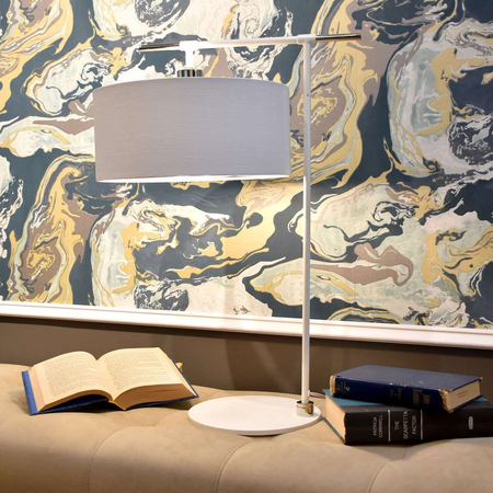 Lampa stołowa Elstead Lighting Balance biały/srebrny BALANCE-TL-WPN