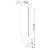 Sollux Lighting Lampa wisząca REA 3L beton SL.1225