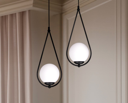 Lampa wisząca NEVE BLACK Kaja K-4771 czarny