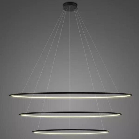 Lampa wisząca Ledowe Okręgi No.3 180cm 3k czarna