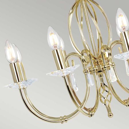 Żyrandol Elstead Lighting Aegean mosiądz AG8-POL-BRASS