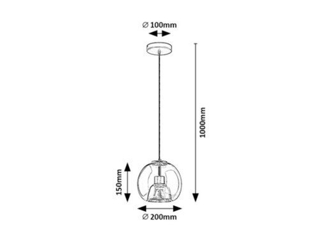 Lampa wisząca Rabalux Cameo 72132 czarny