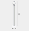 Lampa podłogowa Fontana Arte F265925100AMNE Parola