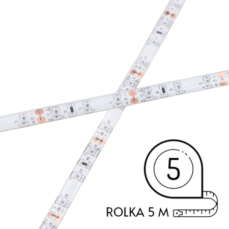 Taśma LED Greenie 1m 60 diod 3528SMD na metr 4.8W/mb IP65 żółta Rolka 5m