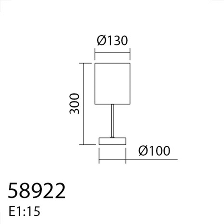 Lampa stołowa SET XS mosiądz mat 1xE14 abażur biały