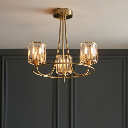 Lampa sufitowa Endon Lighting Berenice 107801 mosiądz