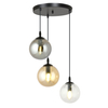 Lampa wisząca COSMO 3 BL PREMIUM MIX Emibig 714/3PREM czarny/złoty