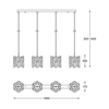Lampa wisząca Zuma Line P0509-04C-B5AC Froze