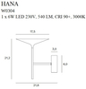 Kinkiet Maxlight HANA W0304 złoty