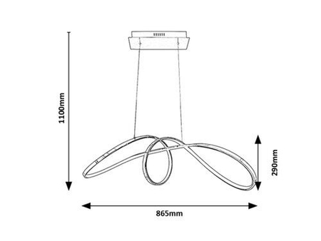 Lampa wisząca Rabalux Aisha 5358 chrom