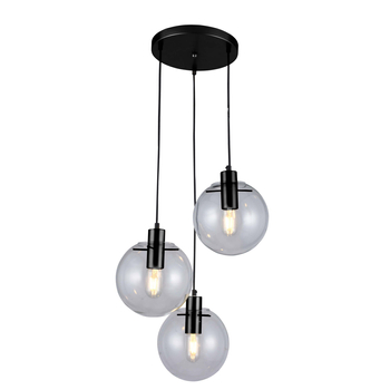 Lampa wisząca Puerto 3xE27 czarna LP-004/3P BK