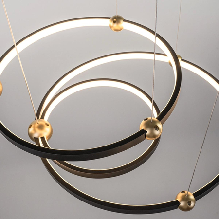 Ledowa Lampa wisząca Aurora No.4 50cm 3k czarna