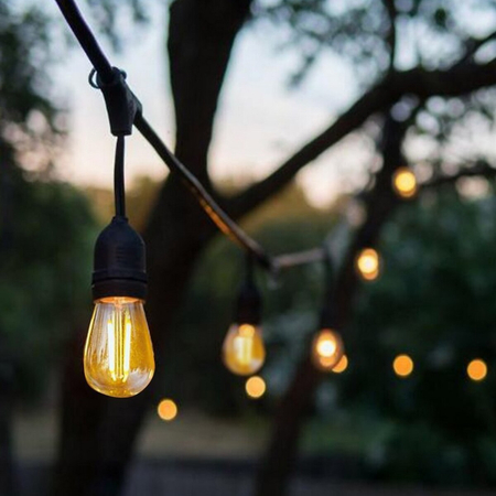 Eko-Light GIRLANDA 10 METRÓW Z ŻARÓWKĄ FILAMENTOWĄ 10x1,5W EKO6925 CZARNY
