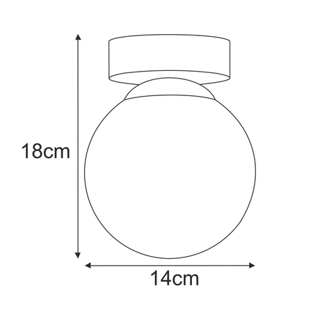 Lampa sufitowa Kaja INEZ K-5360 czarny, biały