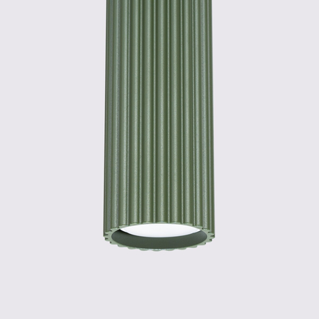 Sollux Lighting Lampa wisząca KARBON 1 zielony oliwkowy SL.1611