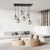 Lampa wisząca COSMO 6 BL GRAFIT Emibig 712/6 czarny