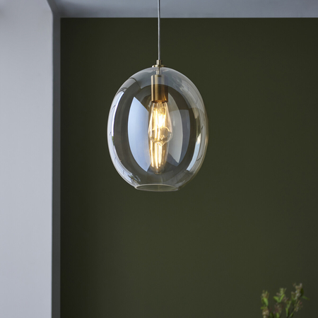 Lampa wisząca Endon Lighting Kelda Oval 106678 mosiądz